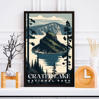 Crater Lake National Park Poster, Travel Art, Office Poster, Home Decor | S3 - image5